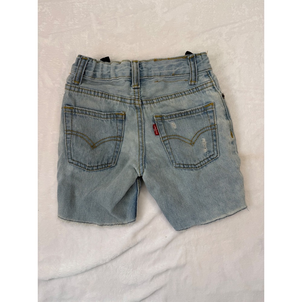Levis 511 Slim Denim Shorts 4 Light Wash Distressed Cut Off